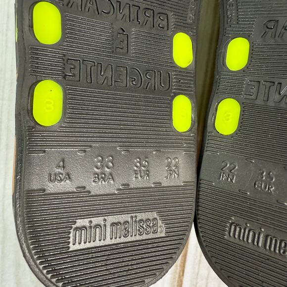 Mini Melissa Fabula Ping Pong Space‎ Sandals Kids Size 4Y - Picture 4 of 8